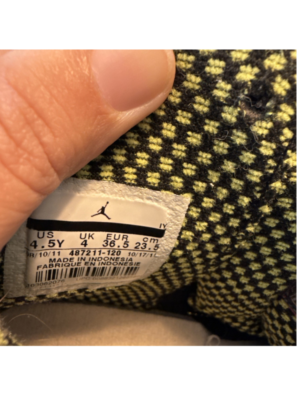 Nike Air Jordan 10 Retro "Violet Pop". Size: 4.5Y. EUC. No Box - Picture 6 of 8